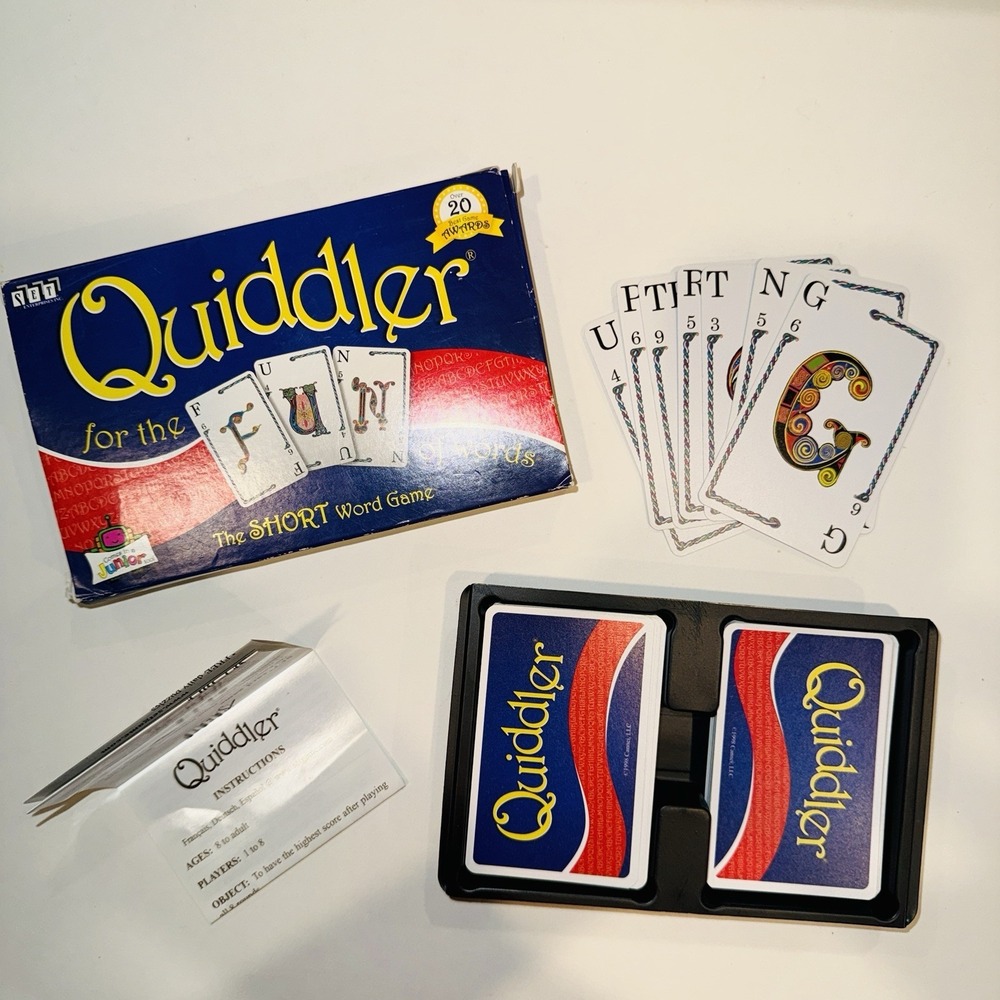 Quiddler Card Game 1998 SET Enterprises Complete Vintage Word Game
